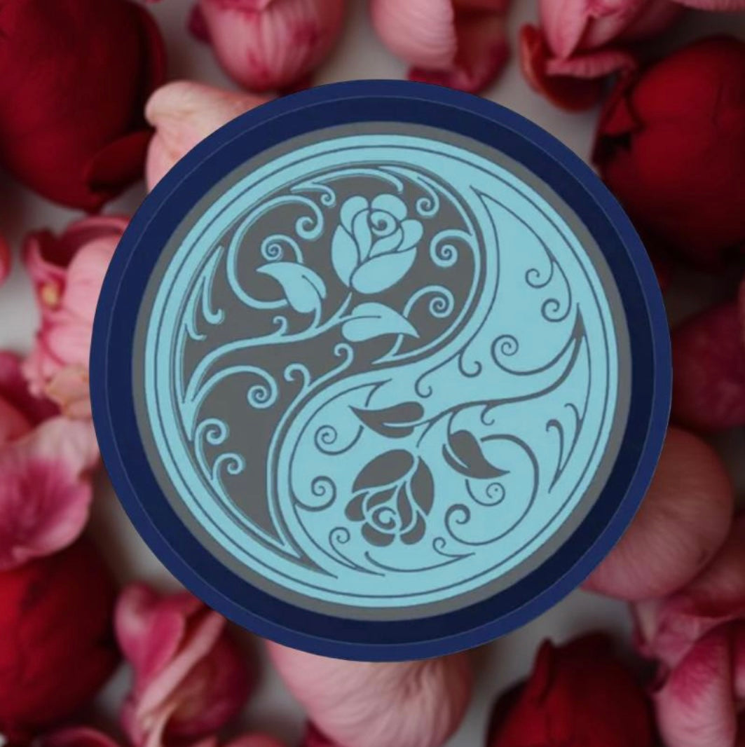 Yin yang roses car freshie mold.