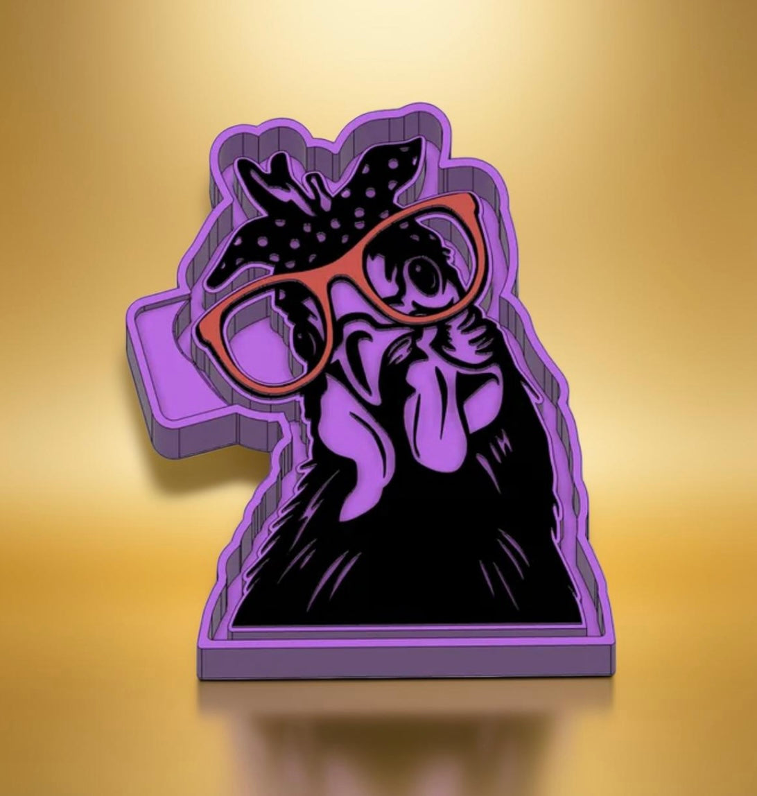 Sassy chicken car freshie mold