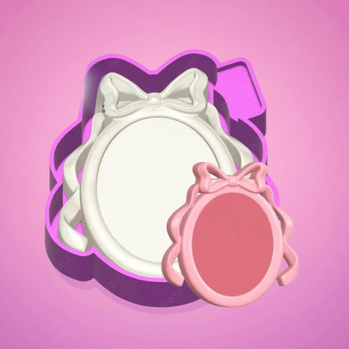 3D oval picture frame car freshie mold.