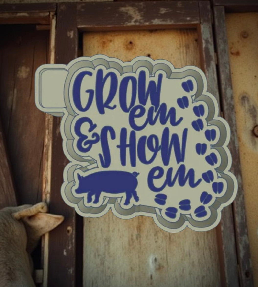 Pig Grow Eim and Show Eim car freshie mold.