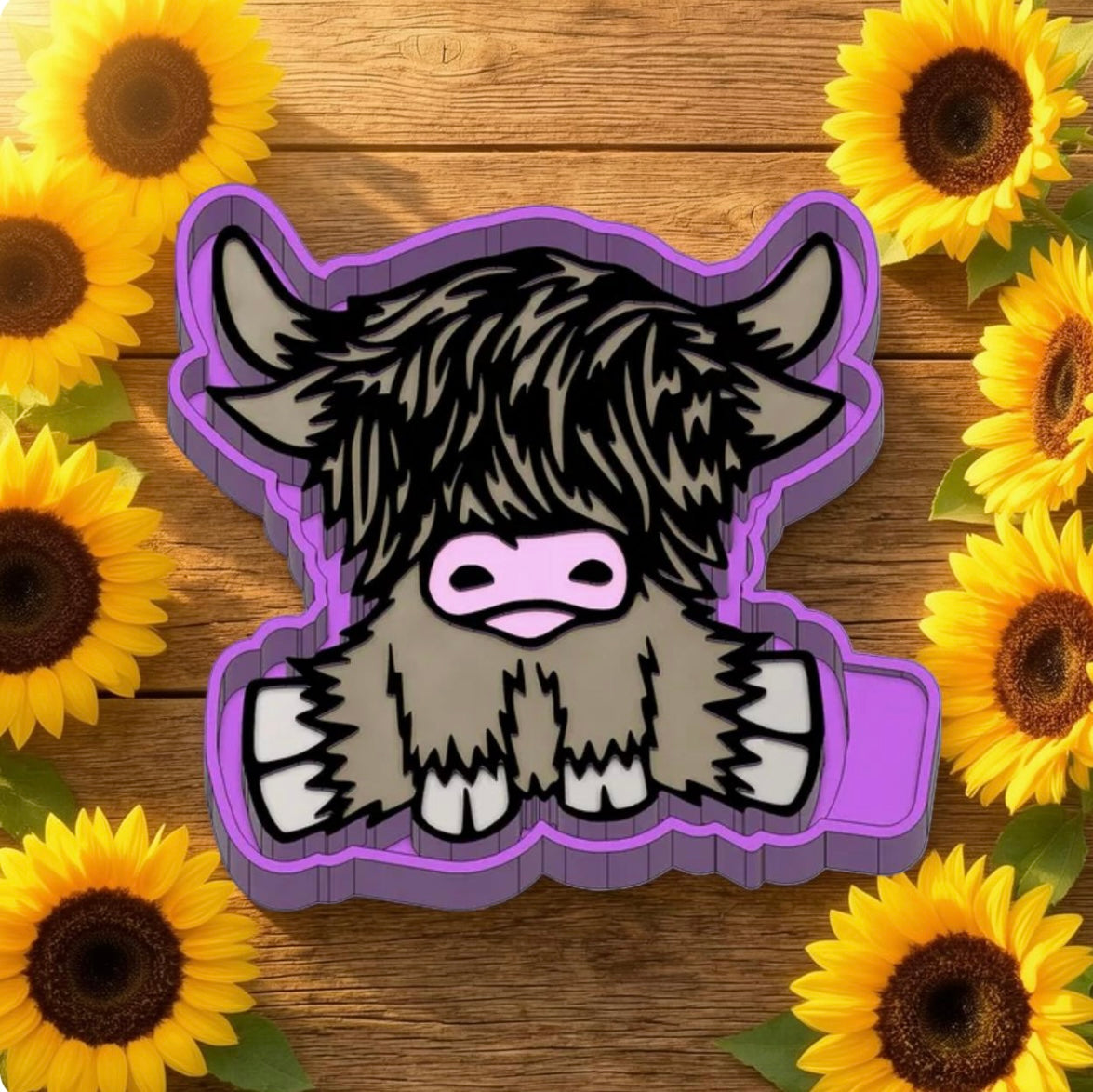 Cute highland cow car freshie mold.