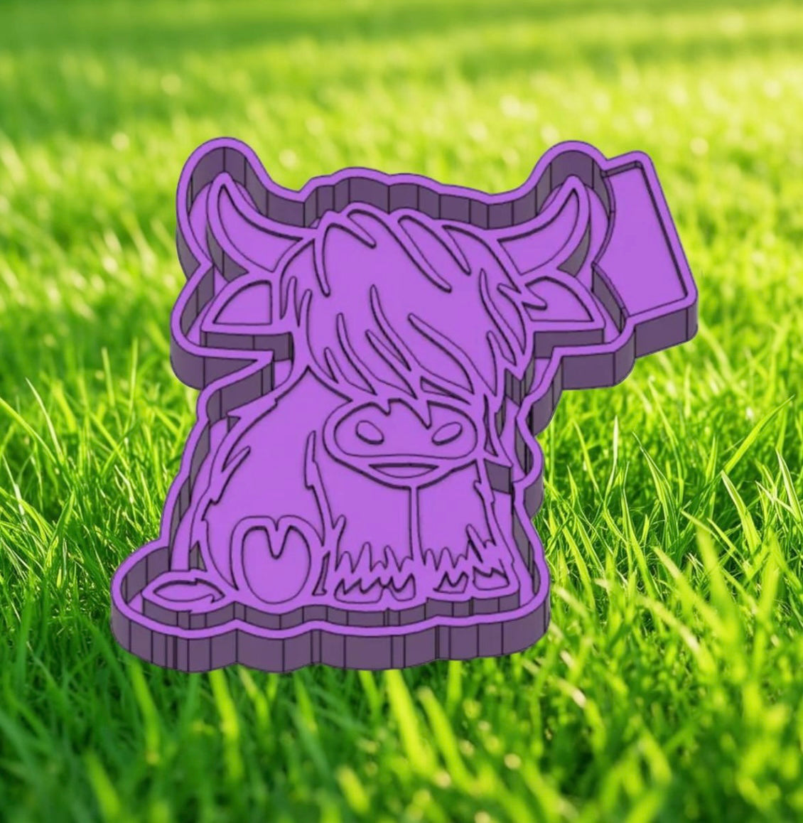 Highland cow car freshie mold.