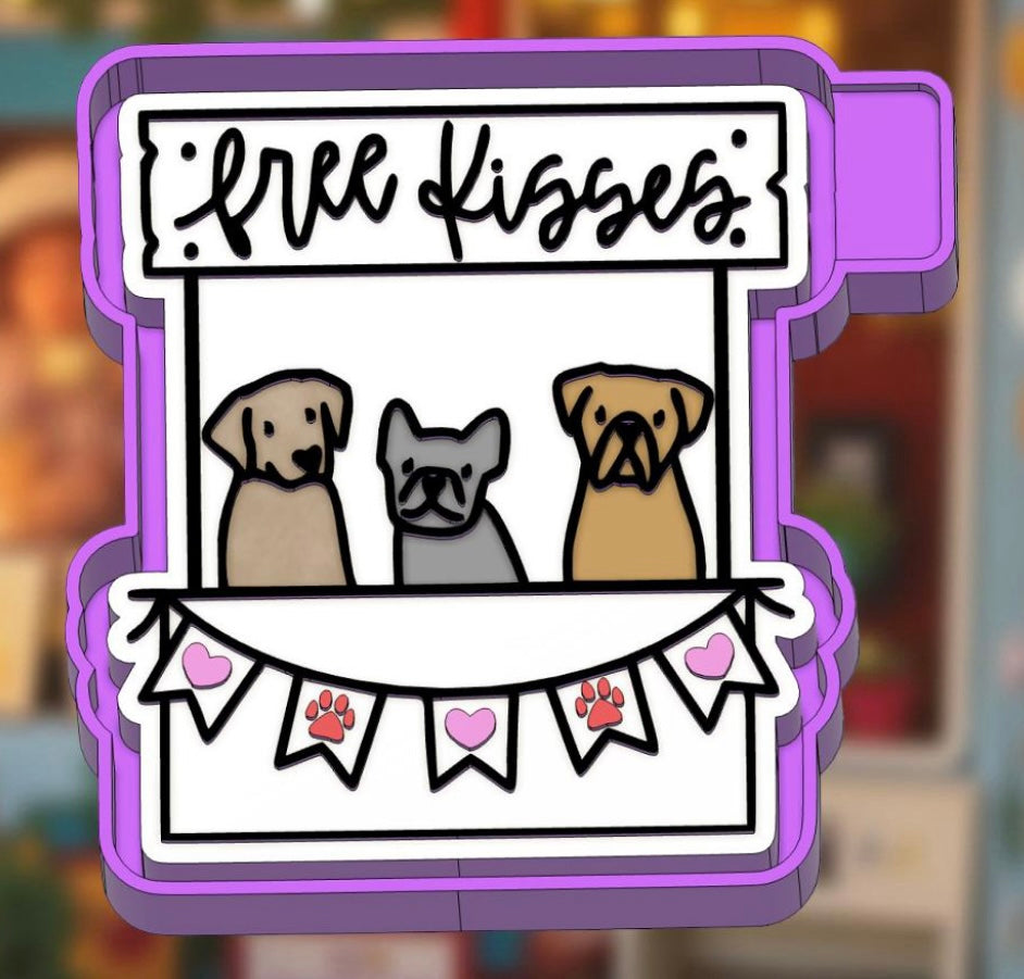 Free kisses car freshie mold.