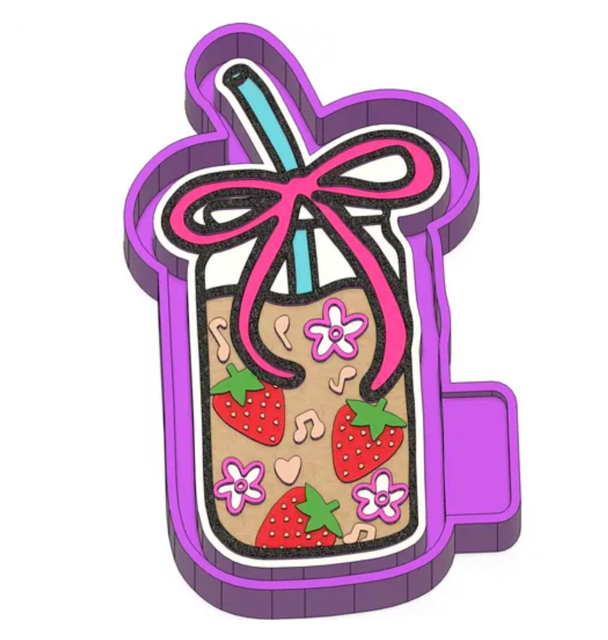 Strawberry Daisy jar, car freshie mold.