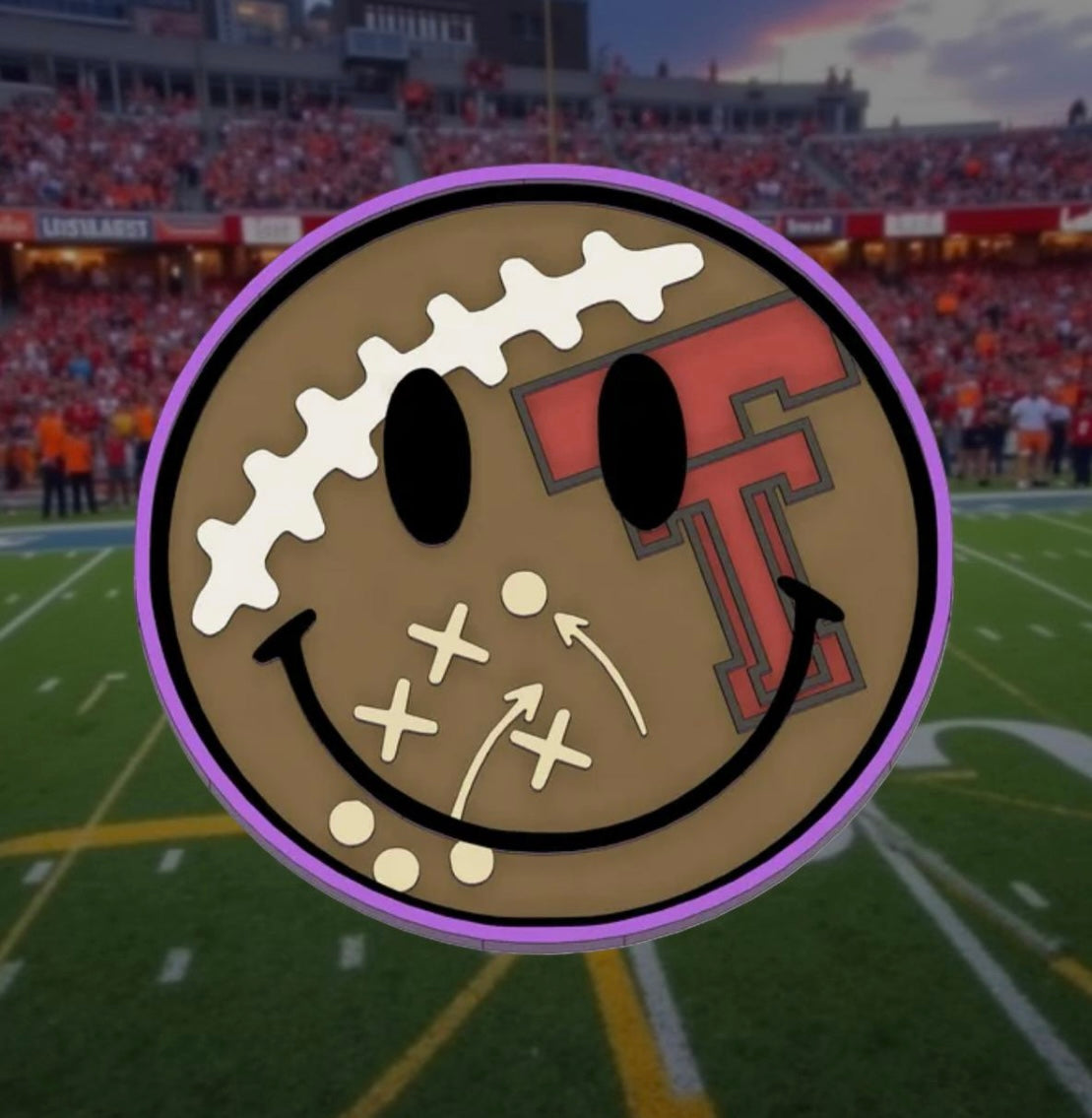 Texas Tech smiley face car freshie mold.