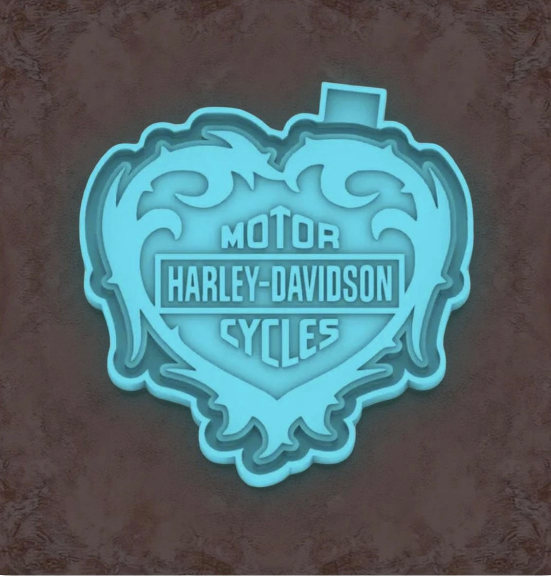 Heart Harley Davidson car freshie mold.