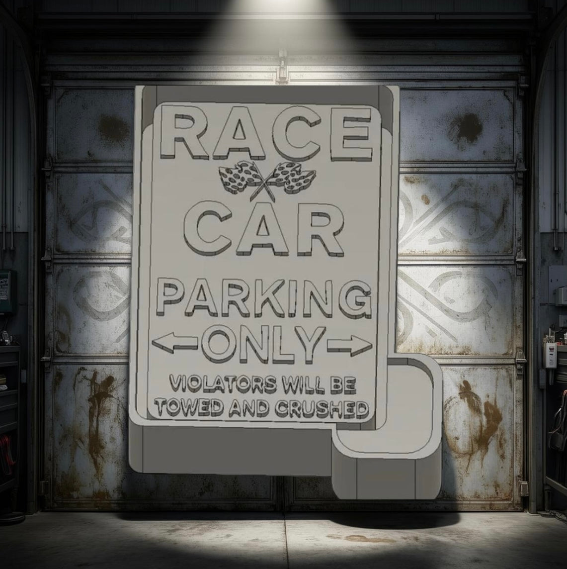 Race car parking car freshie mold.