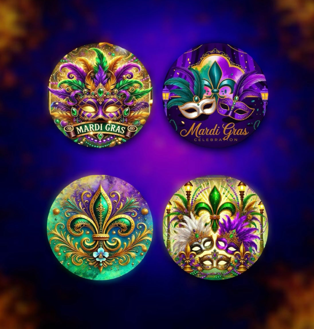 Mardi Gras cardstock.