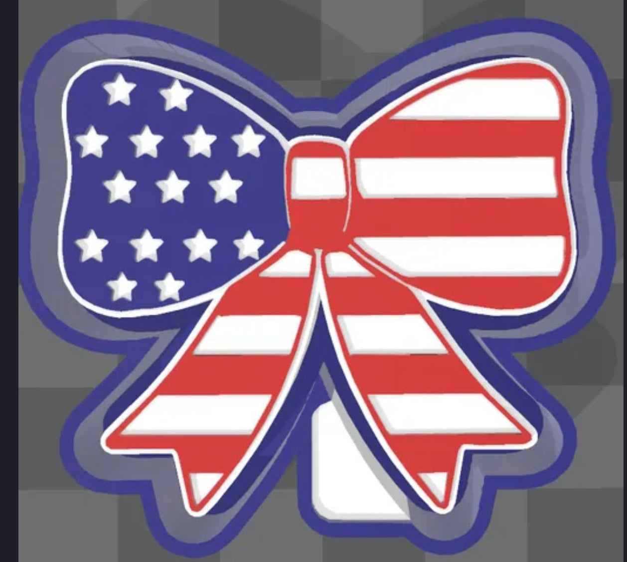 Stars and Stripes bow freshie mold