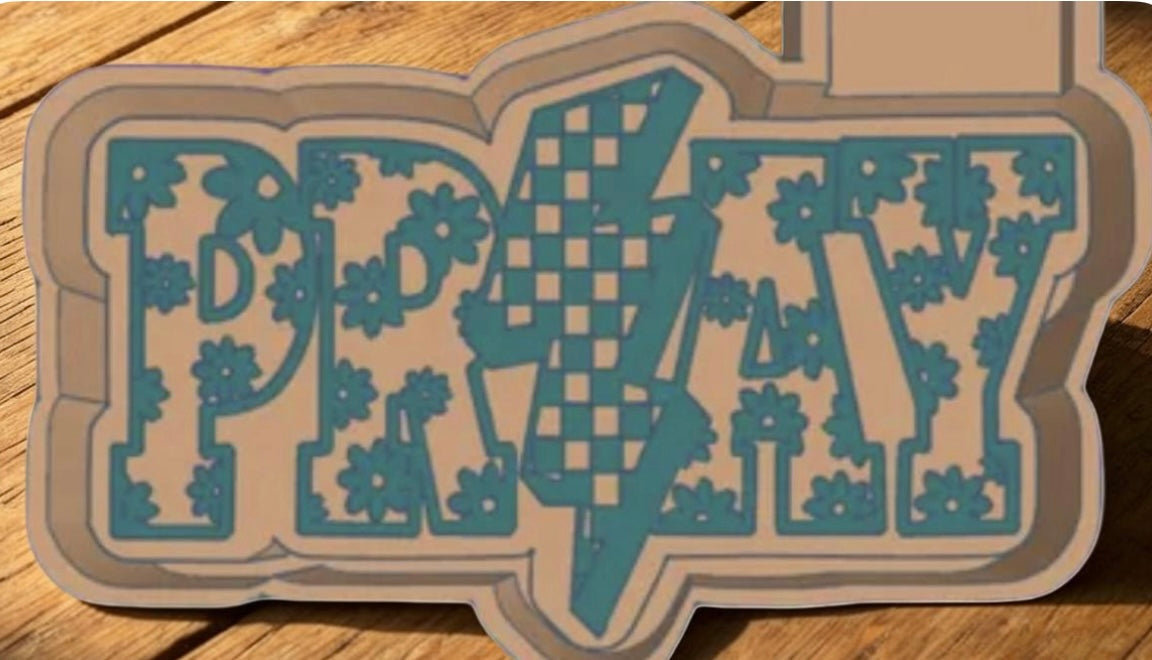 PRAY car freshie mold.