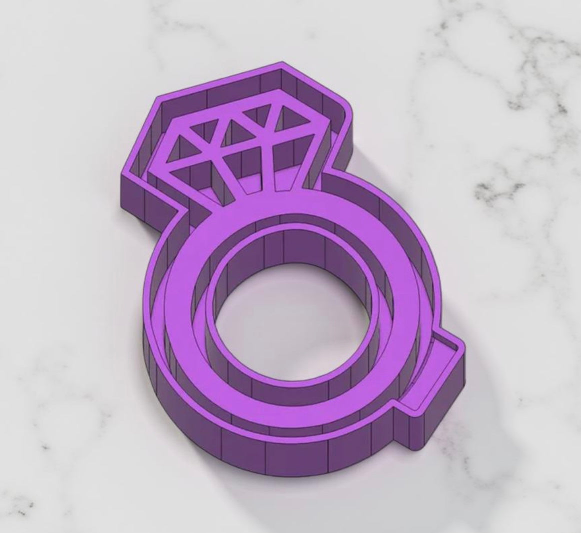 Diamond ring car freshie mold.