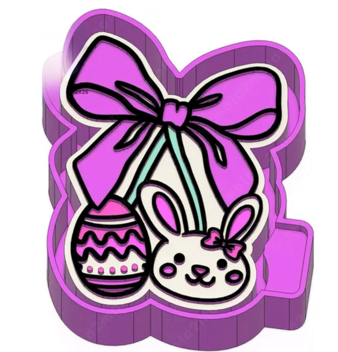 Easter bunny and egg bow car freshie mold.
