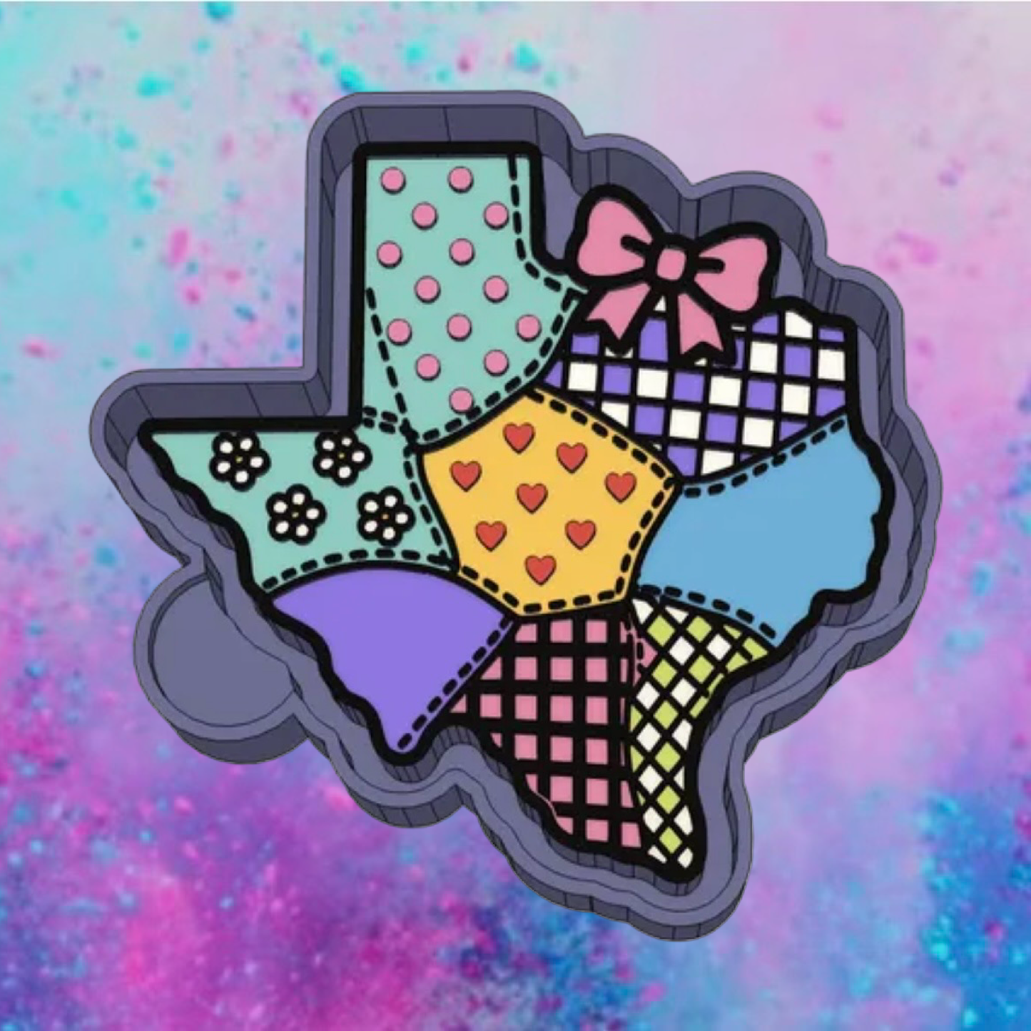 Patchwork Texas freshie mold