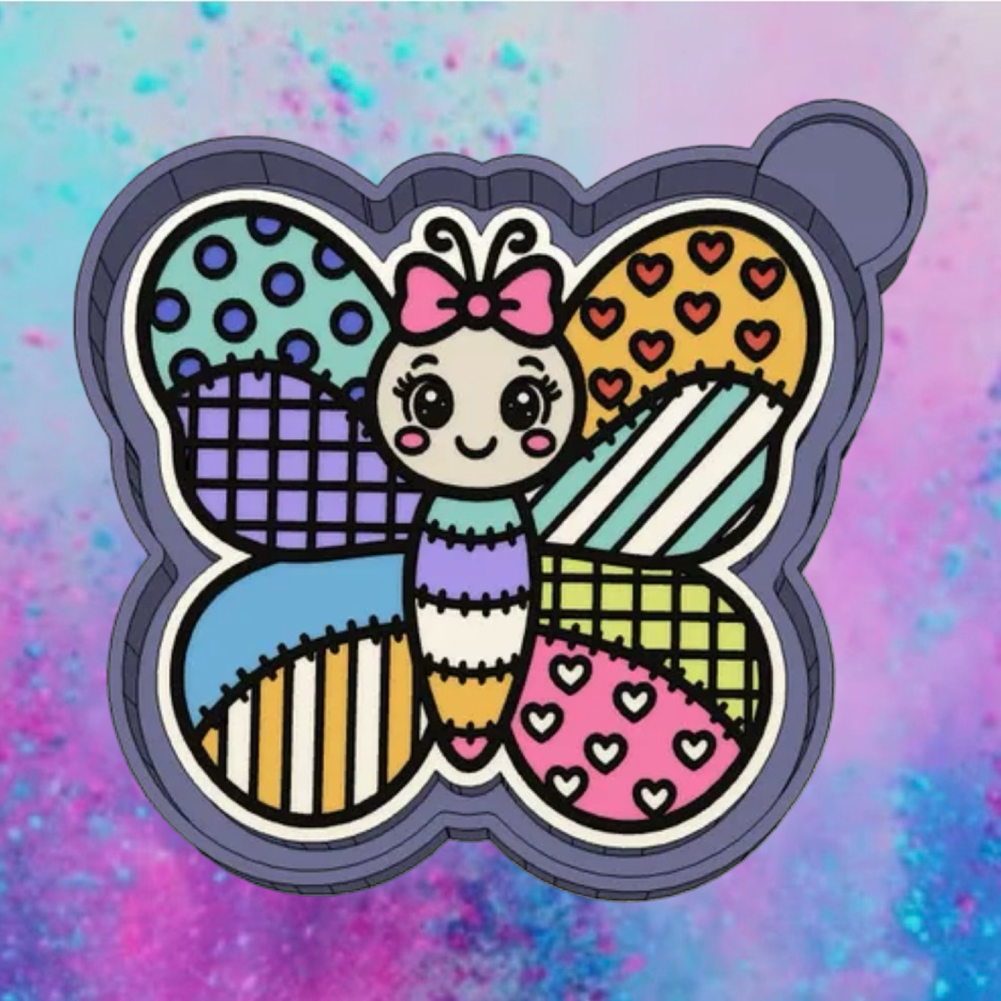 Patchwork butterfly freshie mold