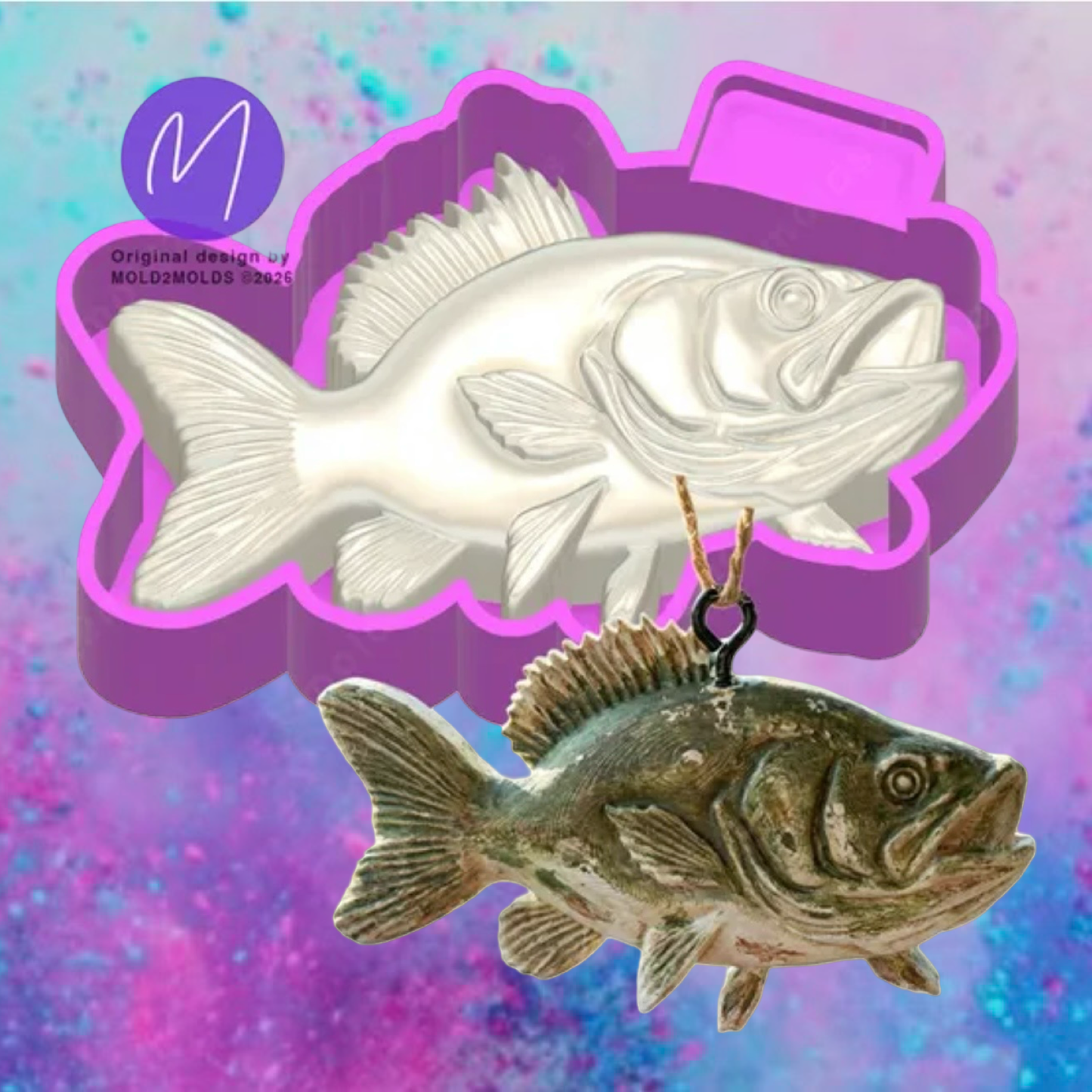 3D bass freshie mold