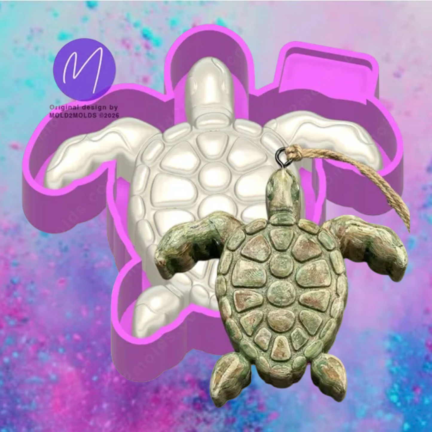 3D sea turtle freshie mold