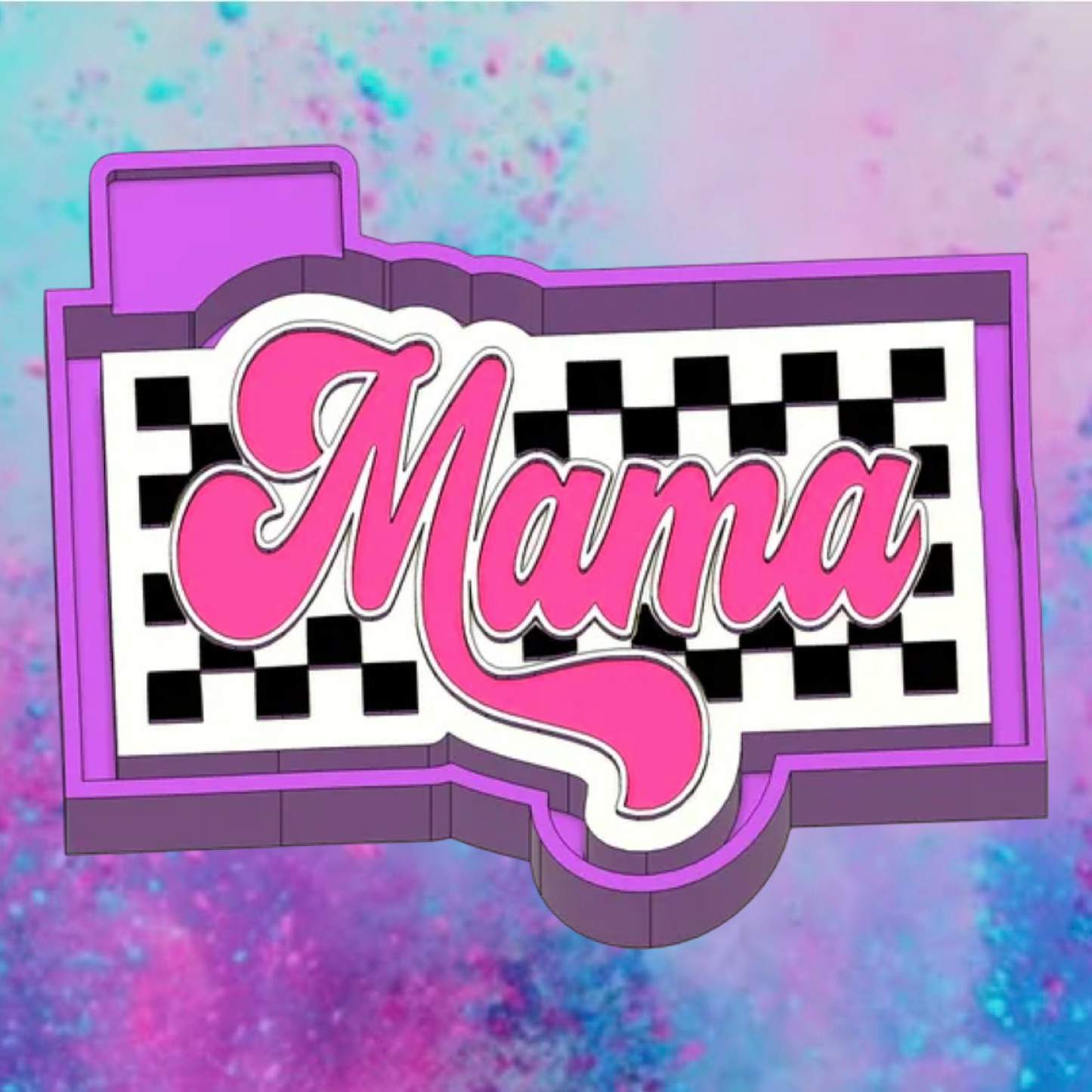 Checkered Mama freshie mold