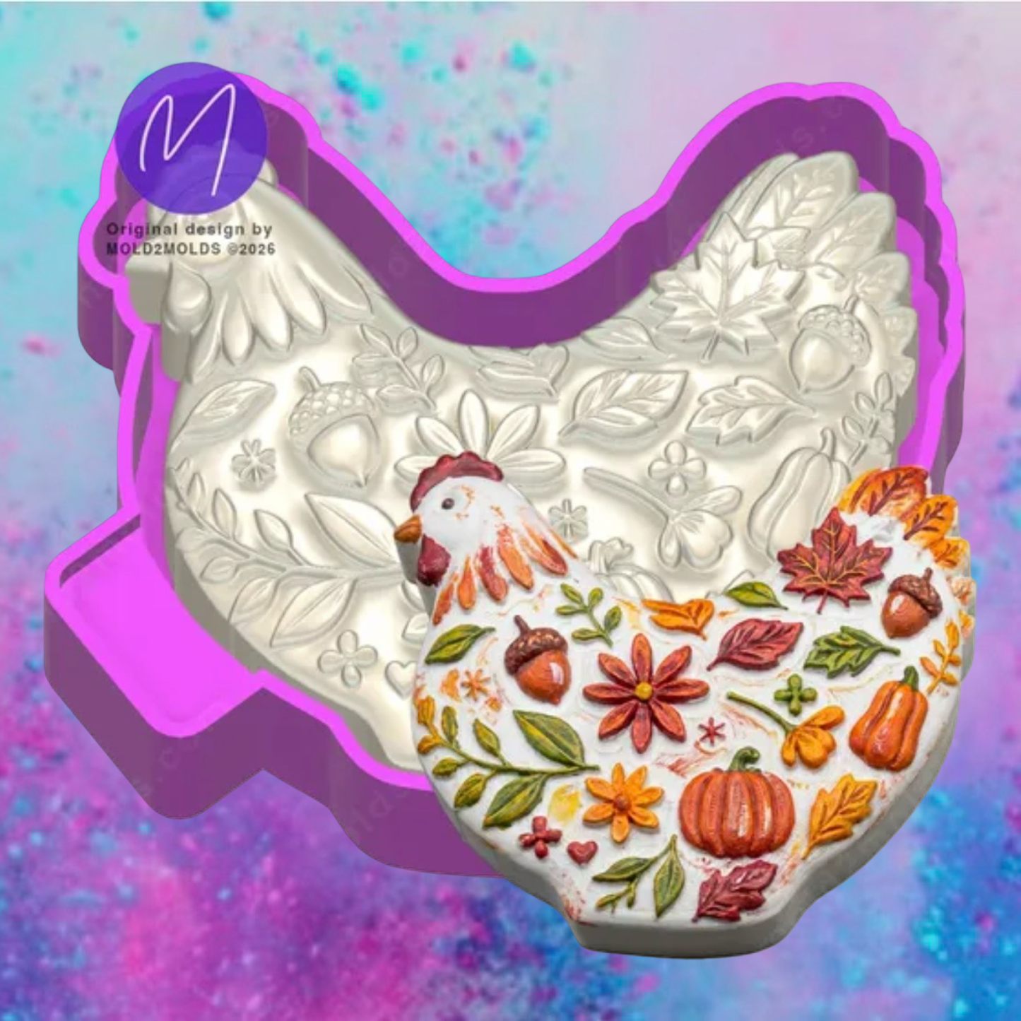 3D fall hen freshie molds.