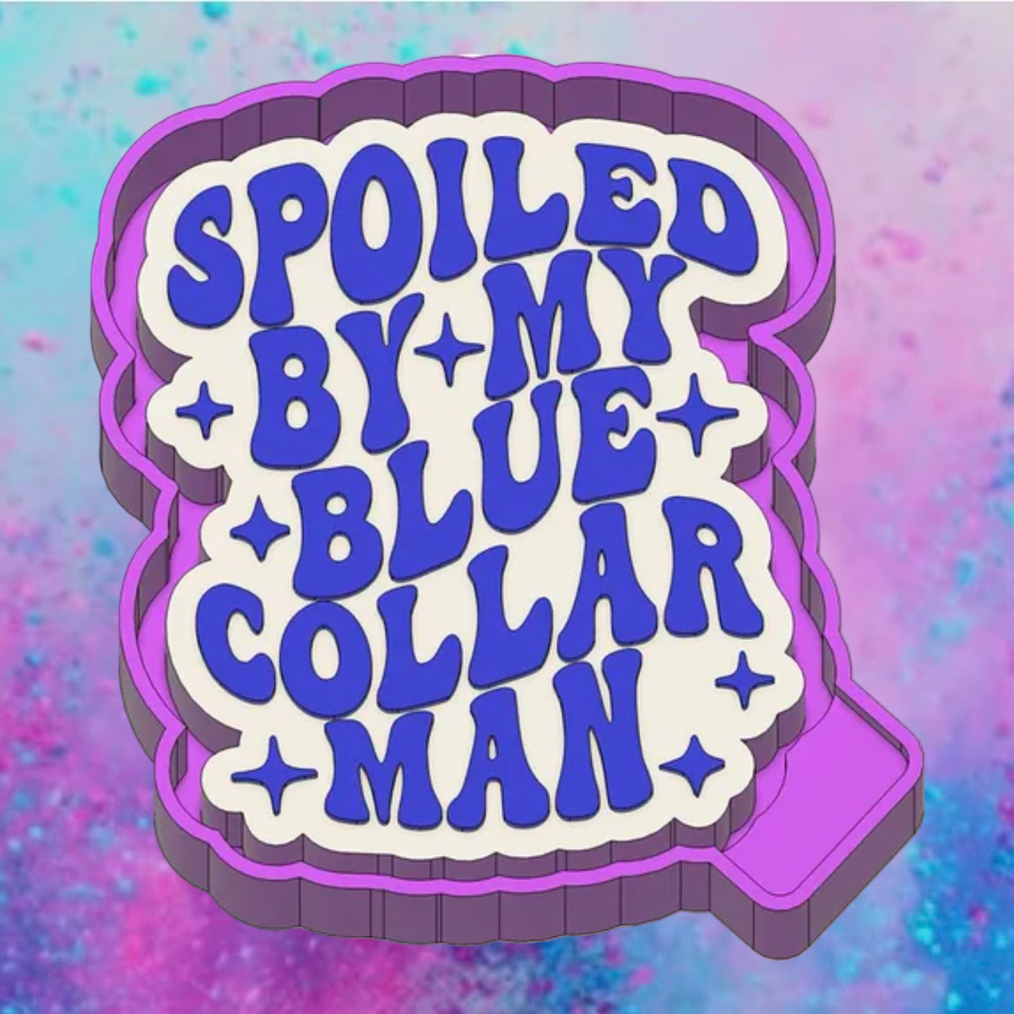Spoiled blue collar freshie mold