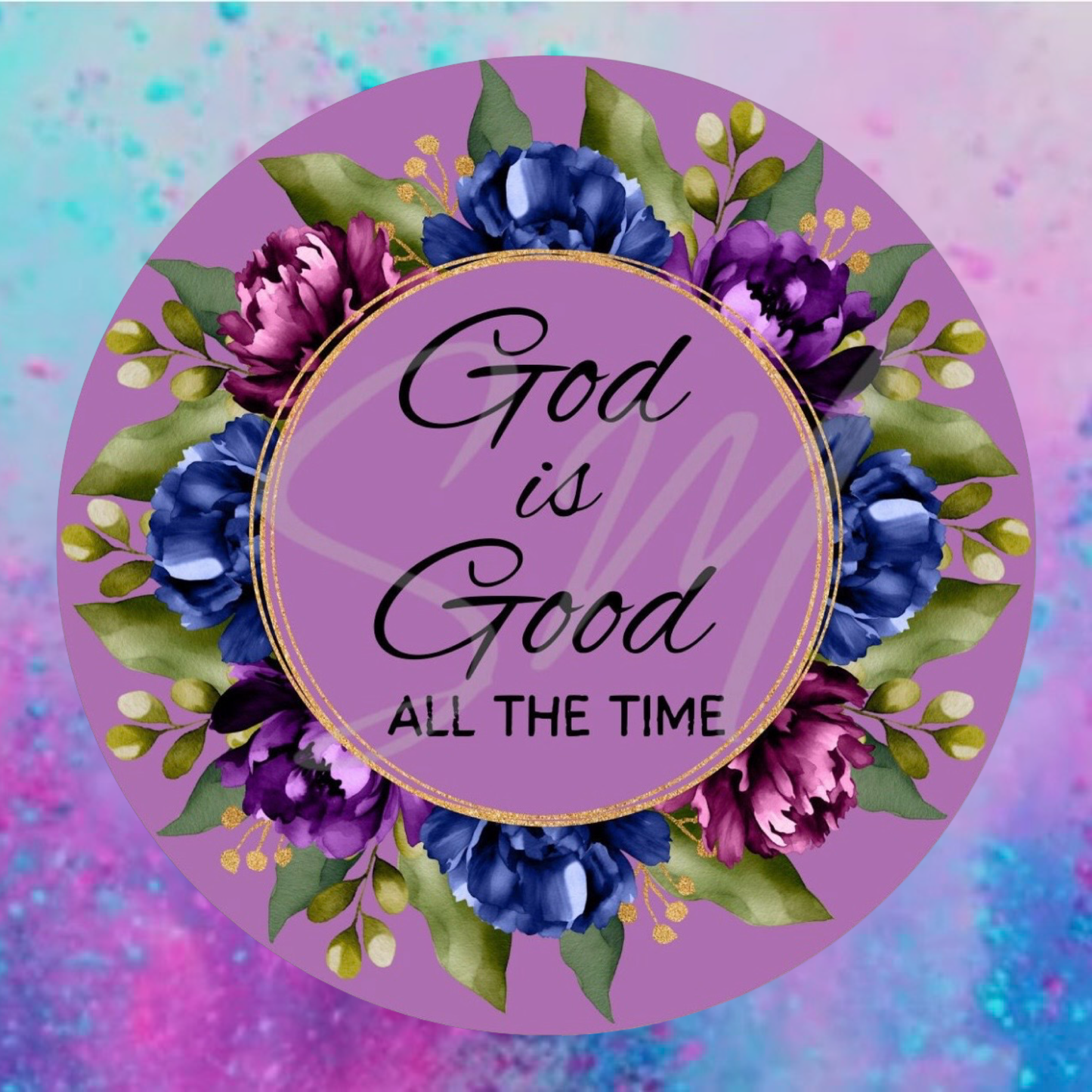 God is Good round cardstock