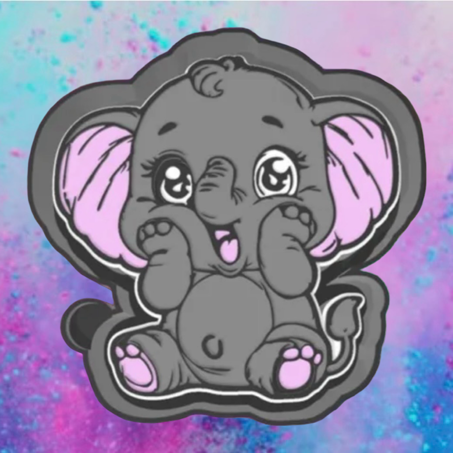 Baby elephant freshie mold