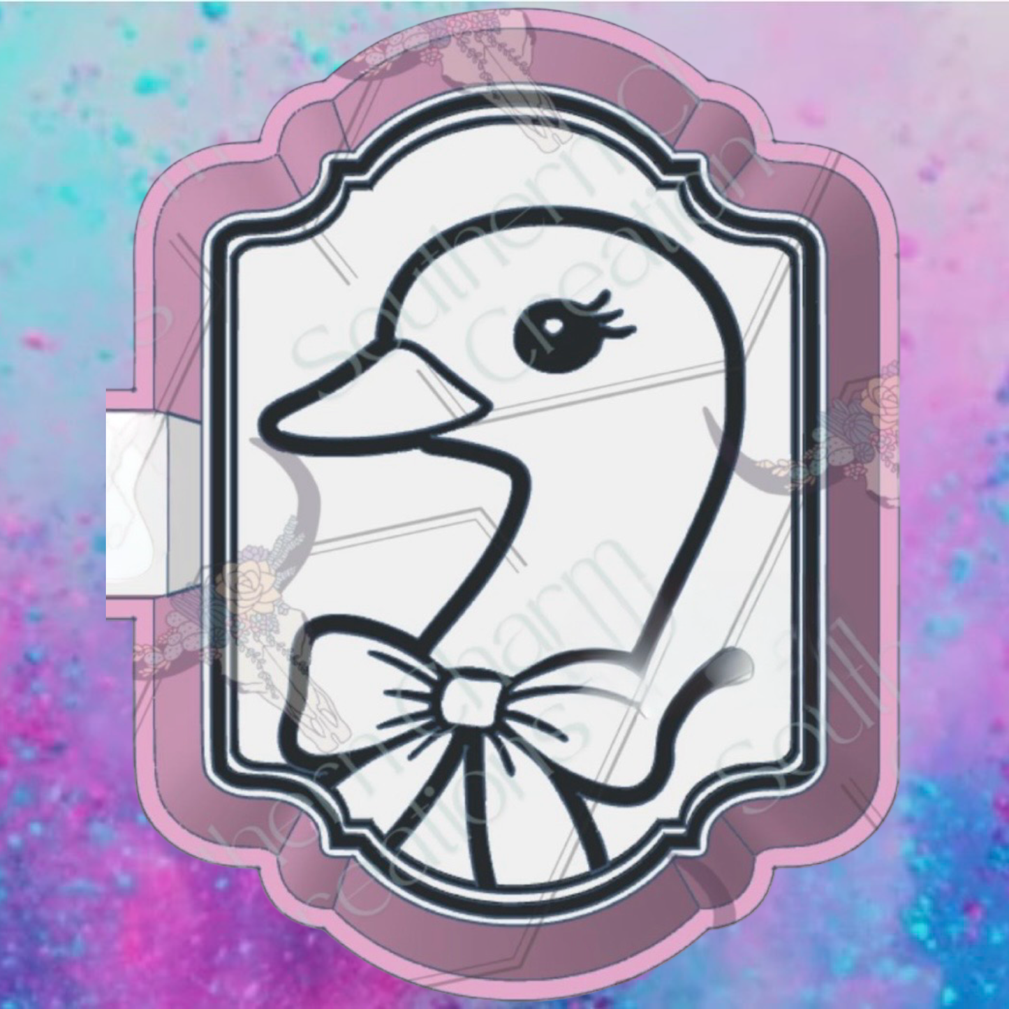 Goose in frame freshie mold