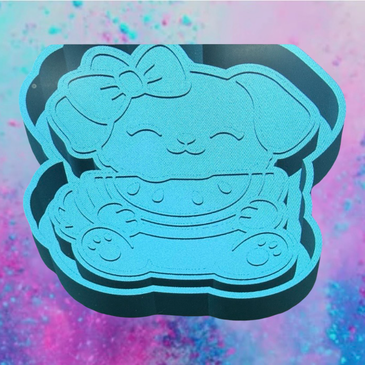Dog eating watermelon freshie mold