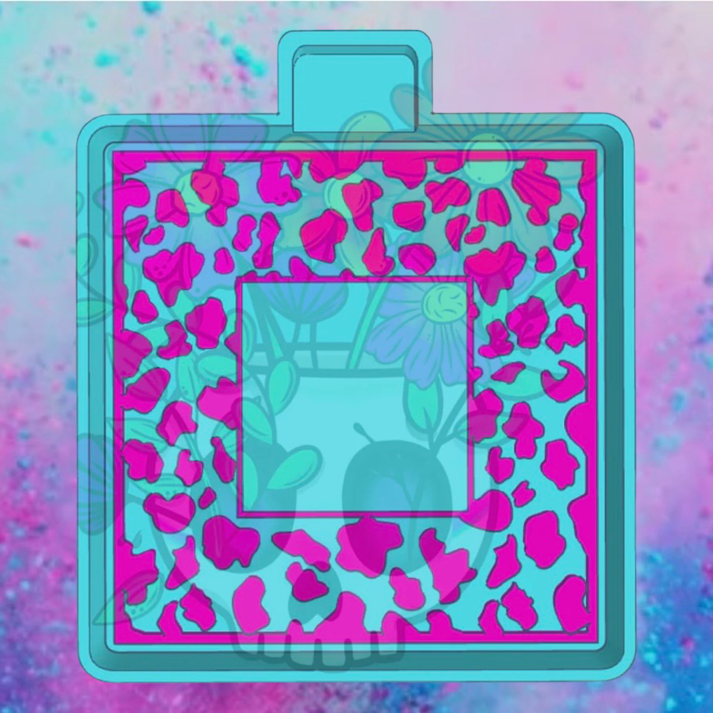 Cow print frame cardstock freshie vent clips.