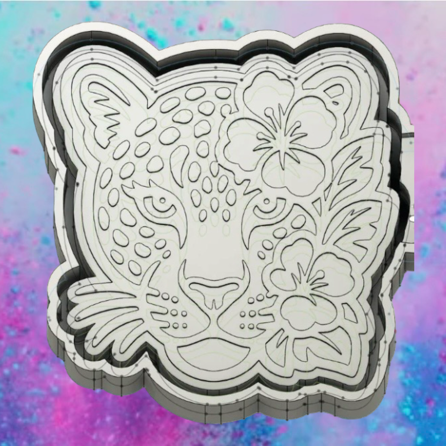 Tropical leopard freshie mold