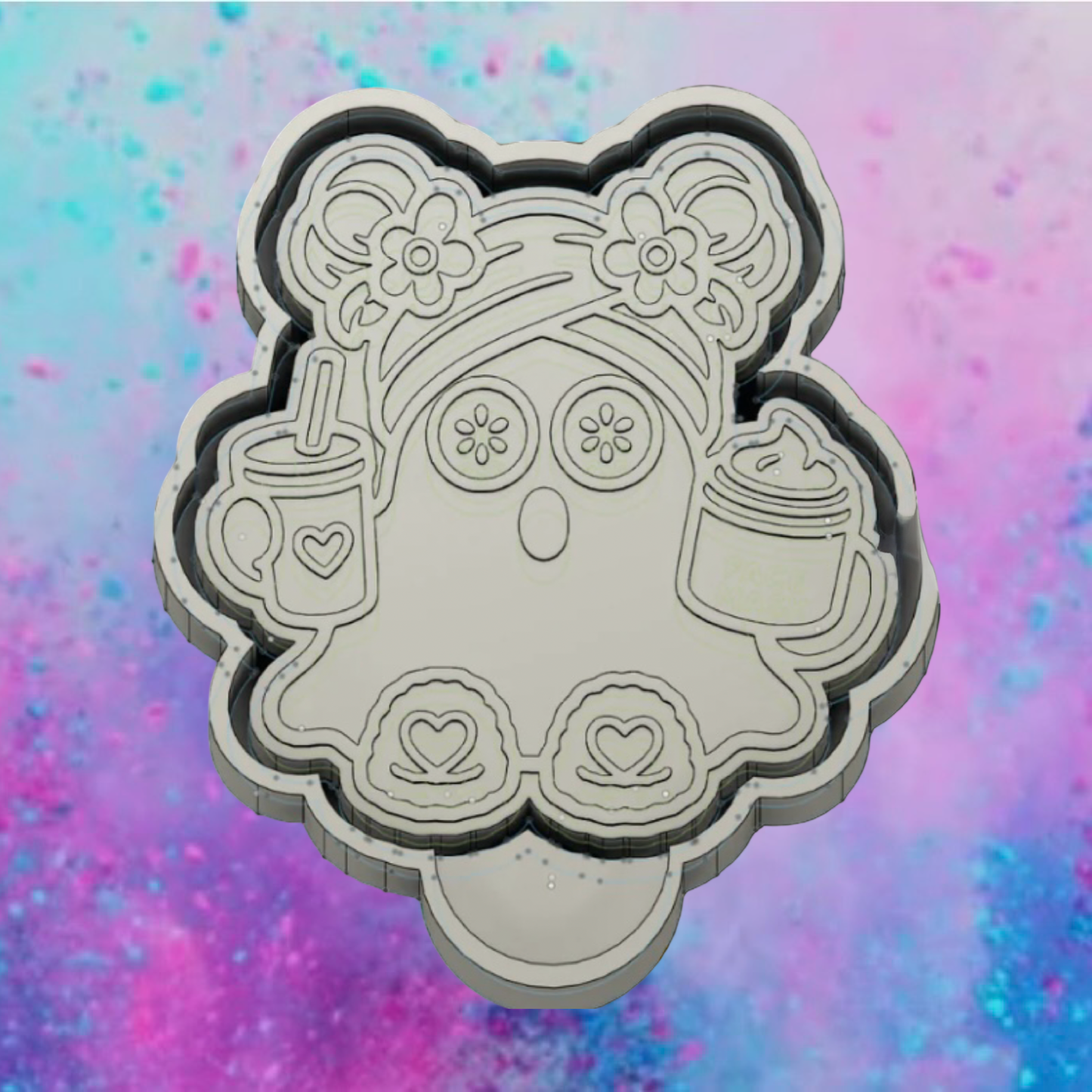 Spa day ghost freshie mold