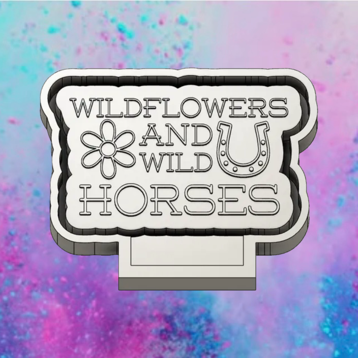 Wildflowers and wild horses freshie mold
