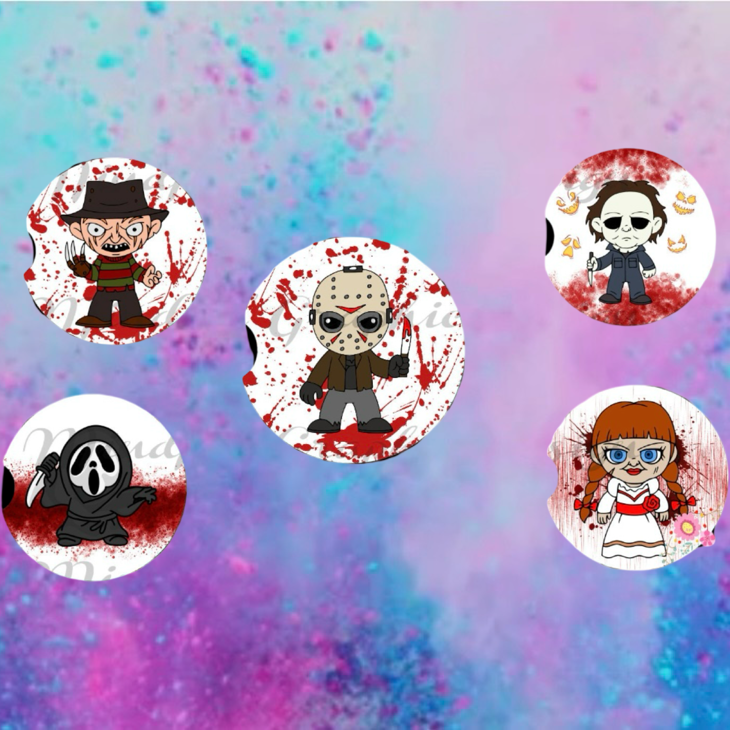 Horror round cardstock