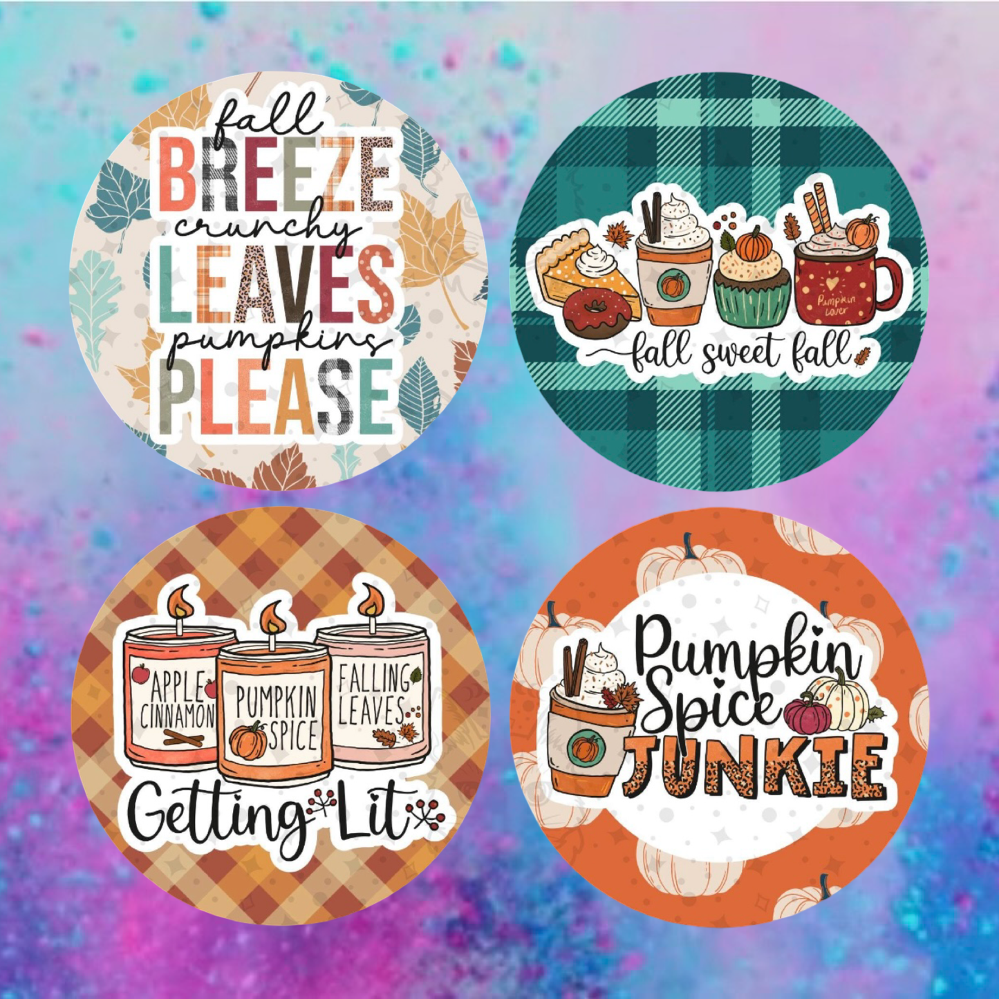 Fall round cardstock