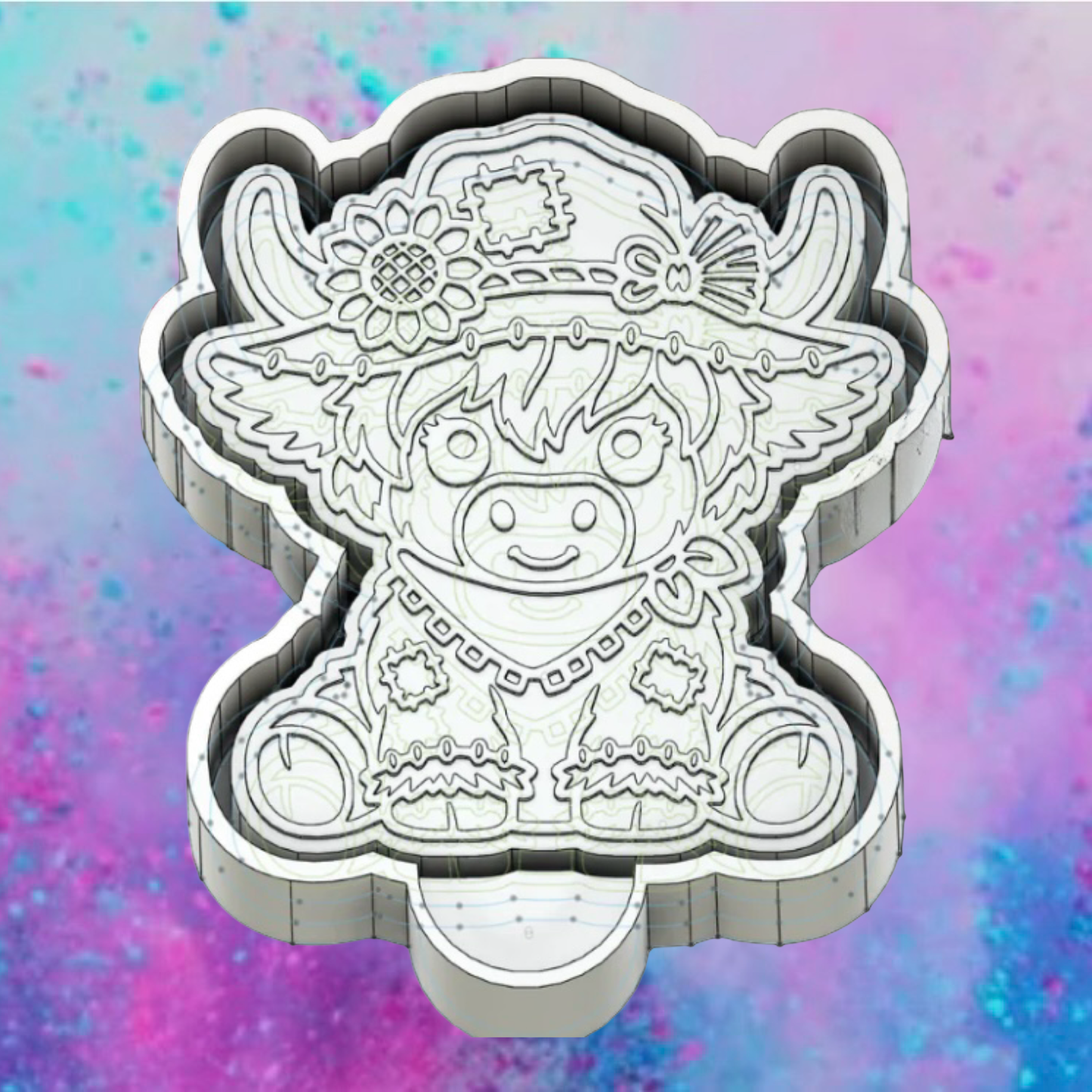 Scarecrow cow freshie mold