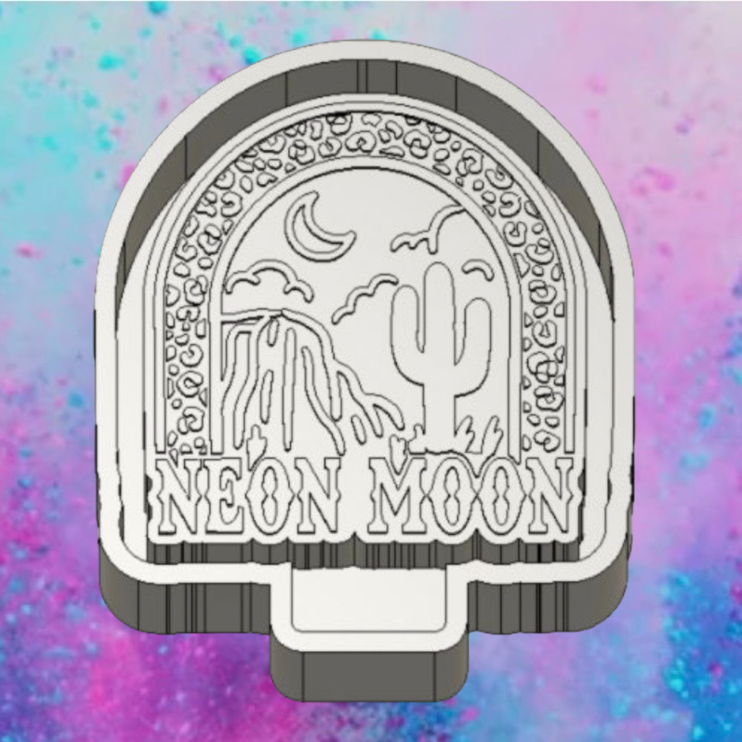 Neon moon freshie mold