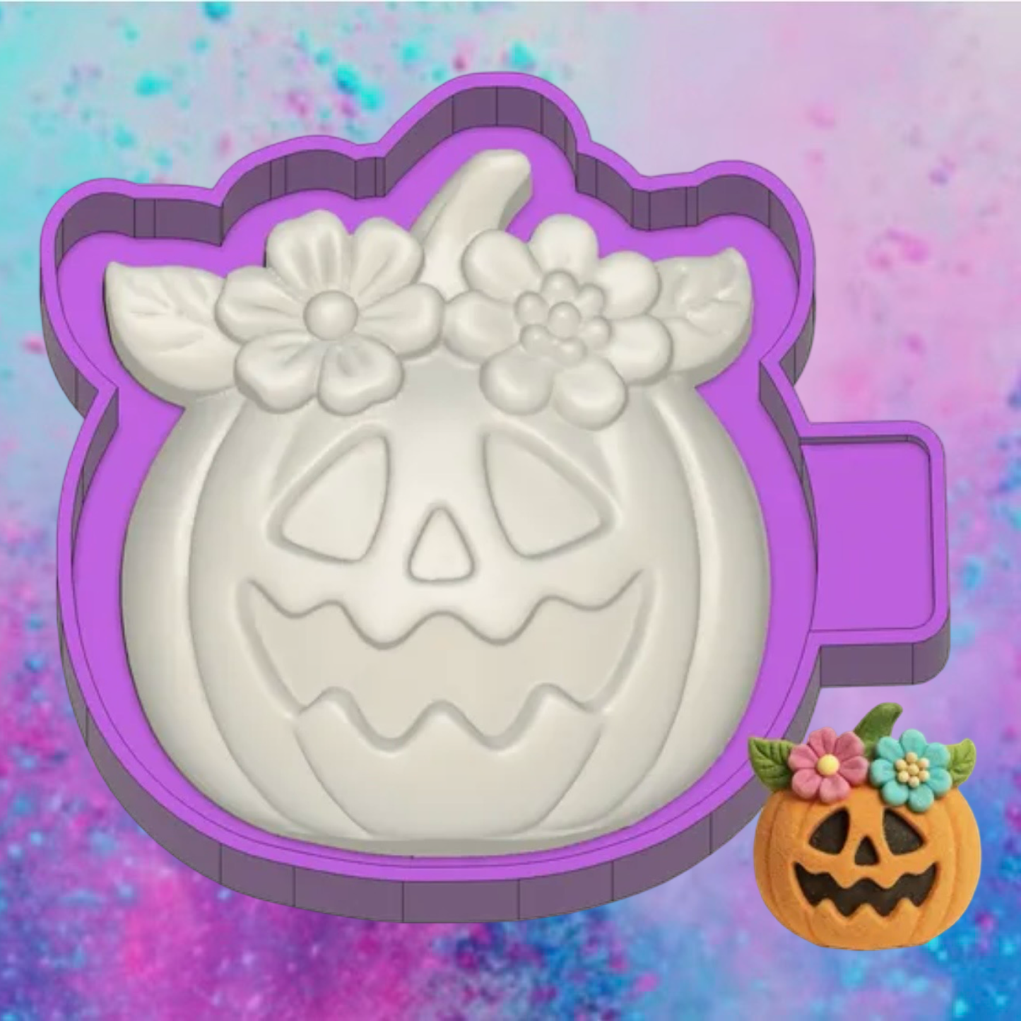 3D flower pumpkin freshie molds.