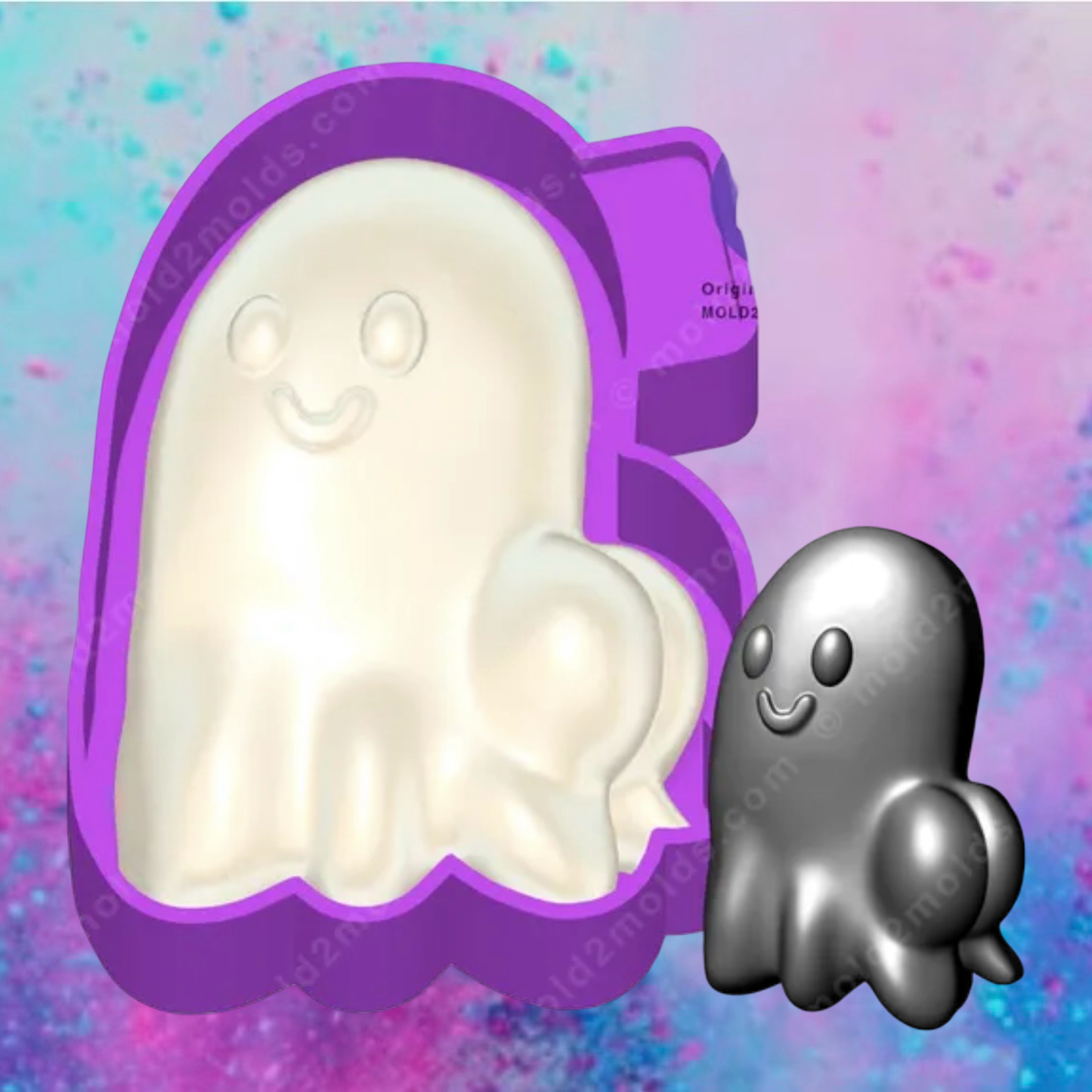 3D booty ghost freshie molds.