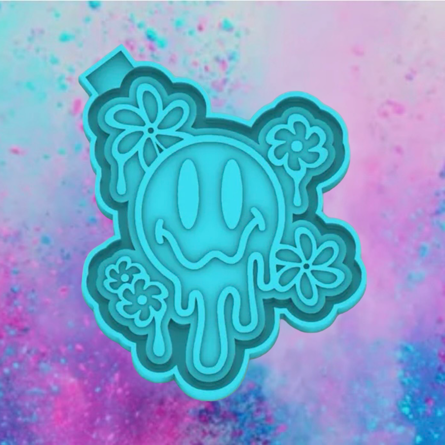 Melted smiley face freshie mold