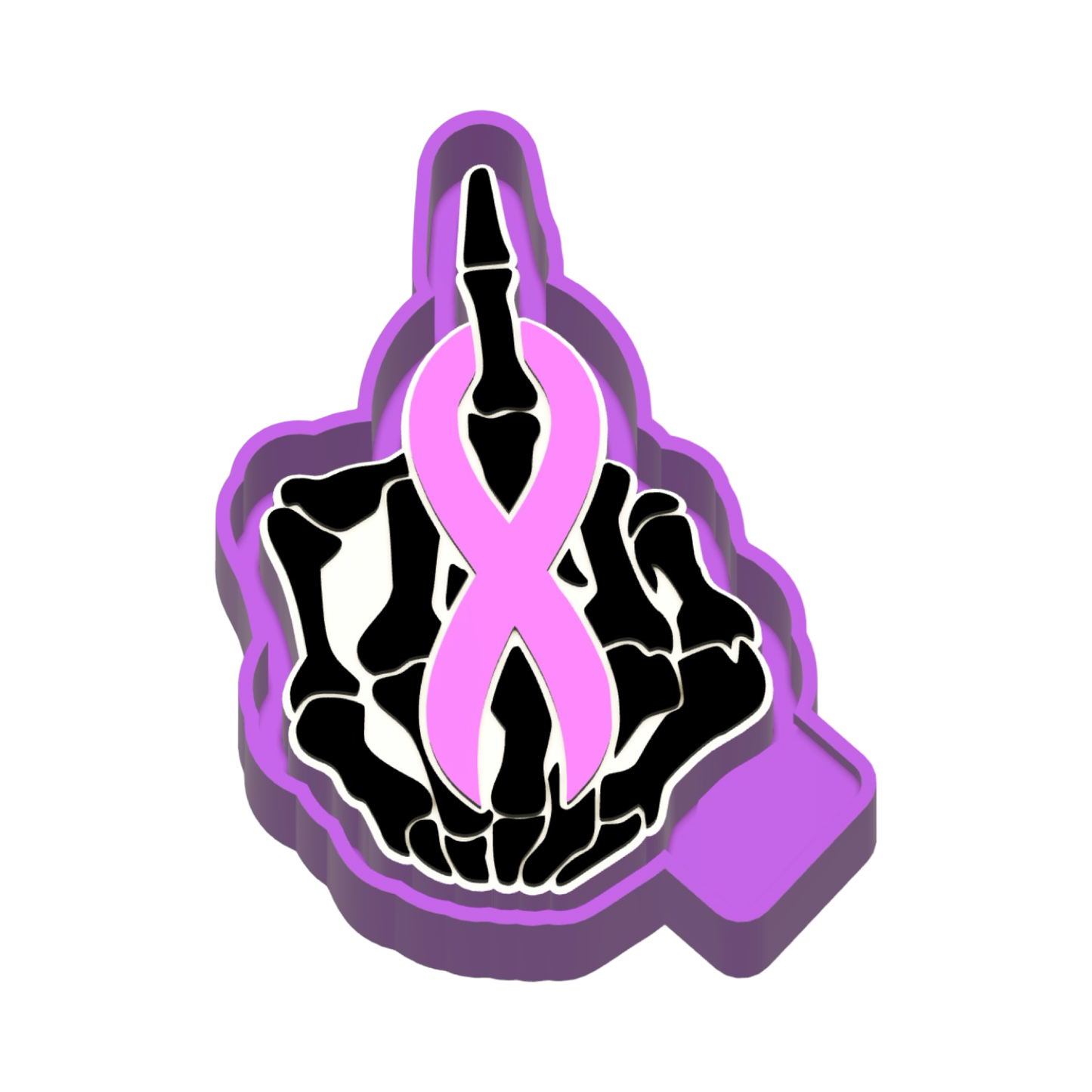 Skeleton hand beast cance ribbon freshie mold