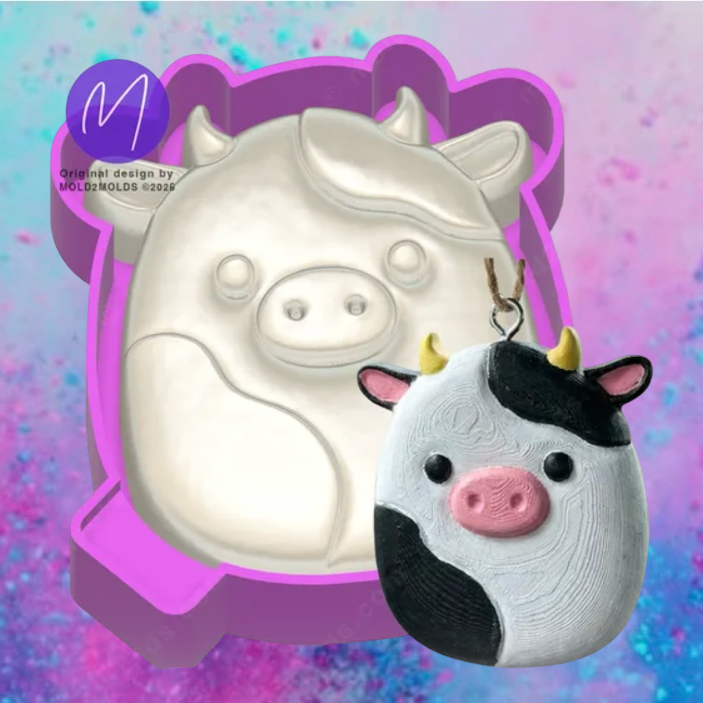 3D Squishy cow freshie molds.