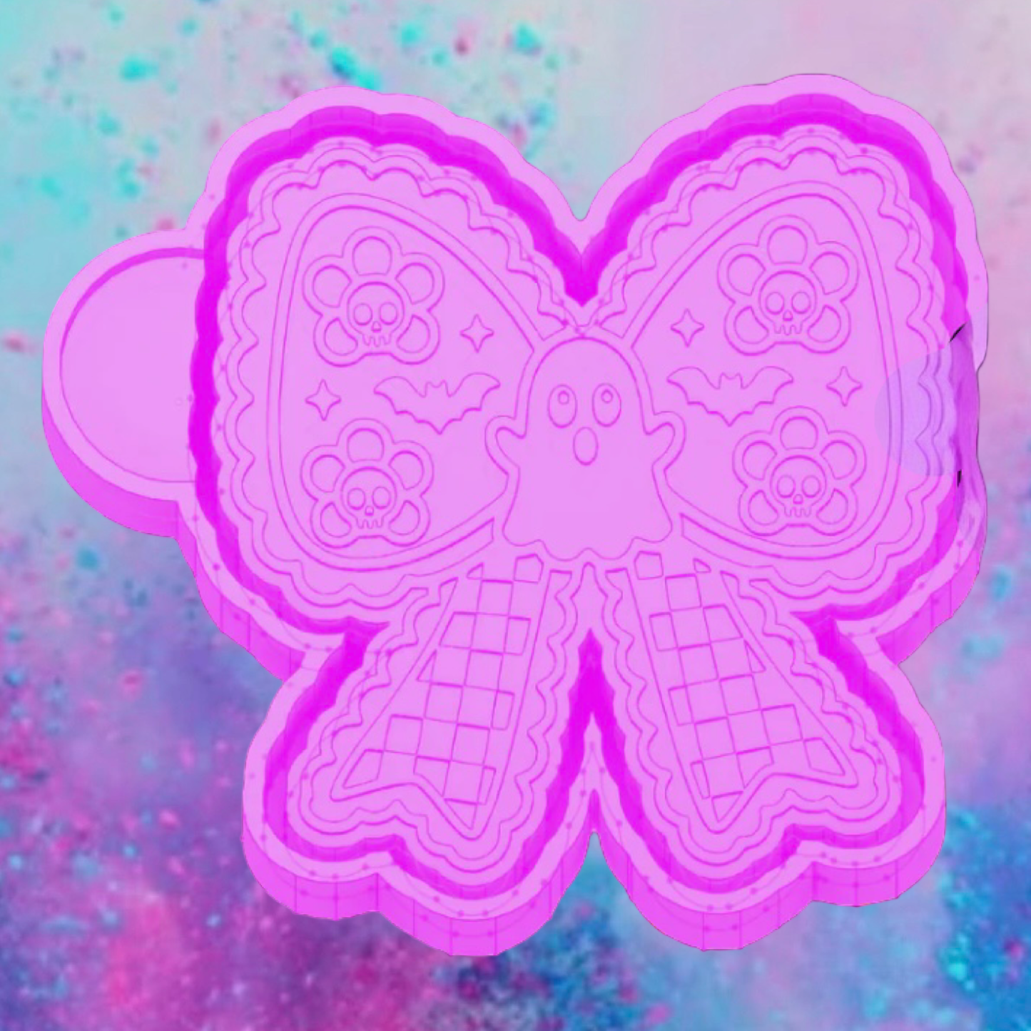 Spooky ghost bow freshie mold