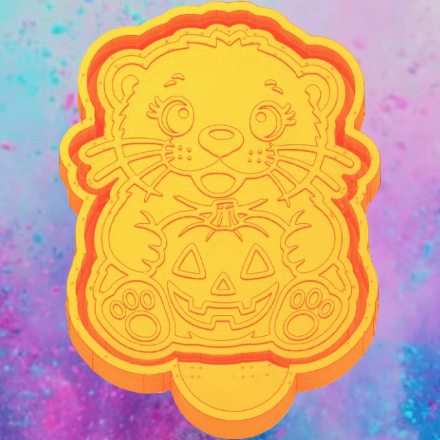 Halloween otter with pumpkin freshie mold