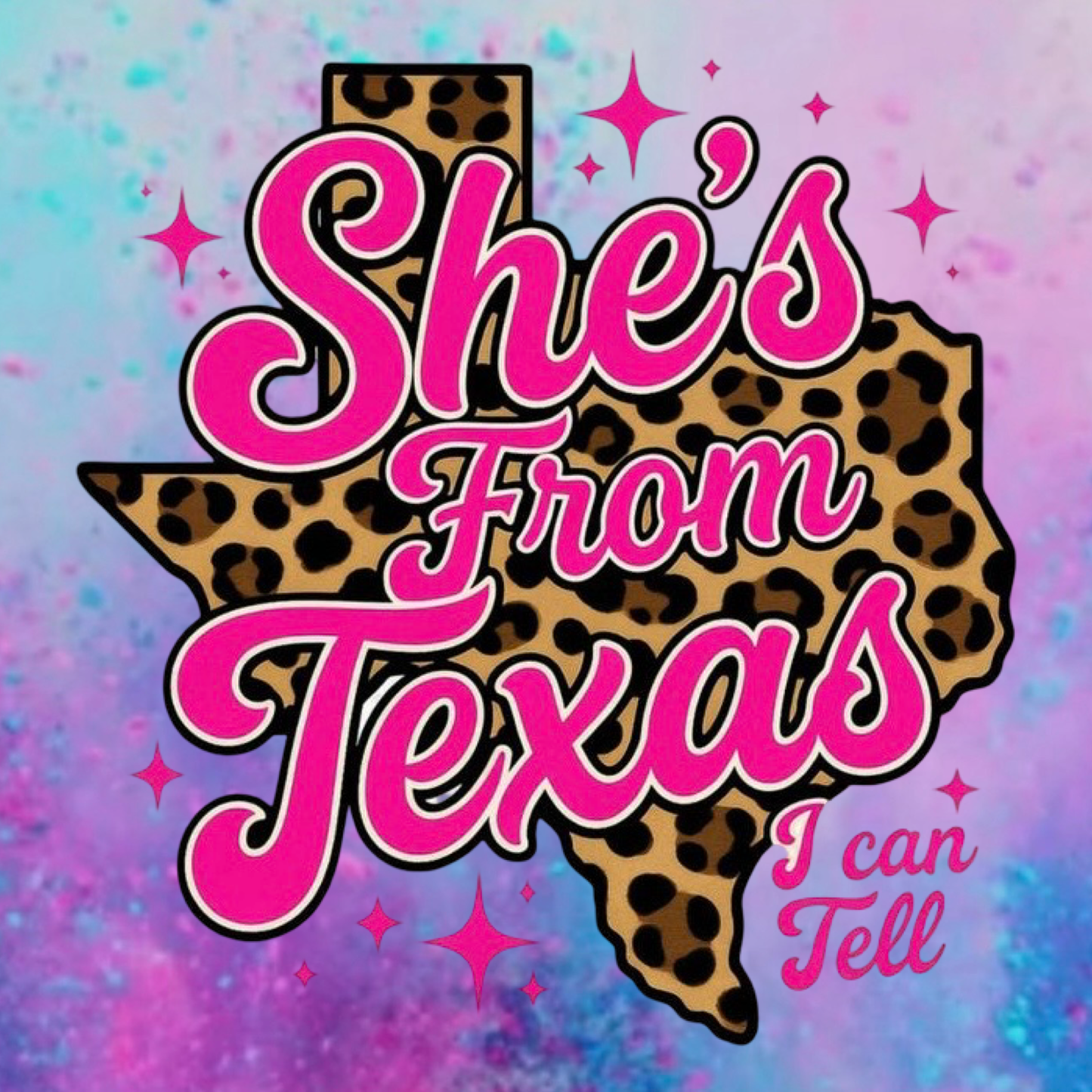 She’s from Texas I can tell round cardstock