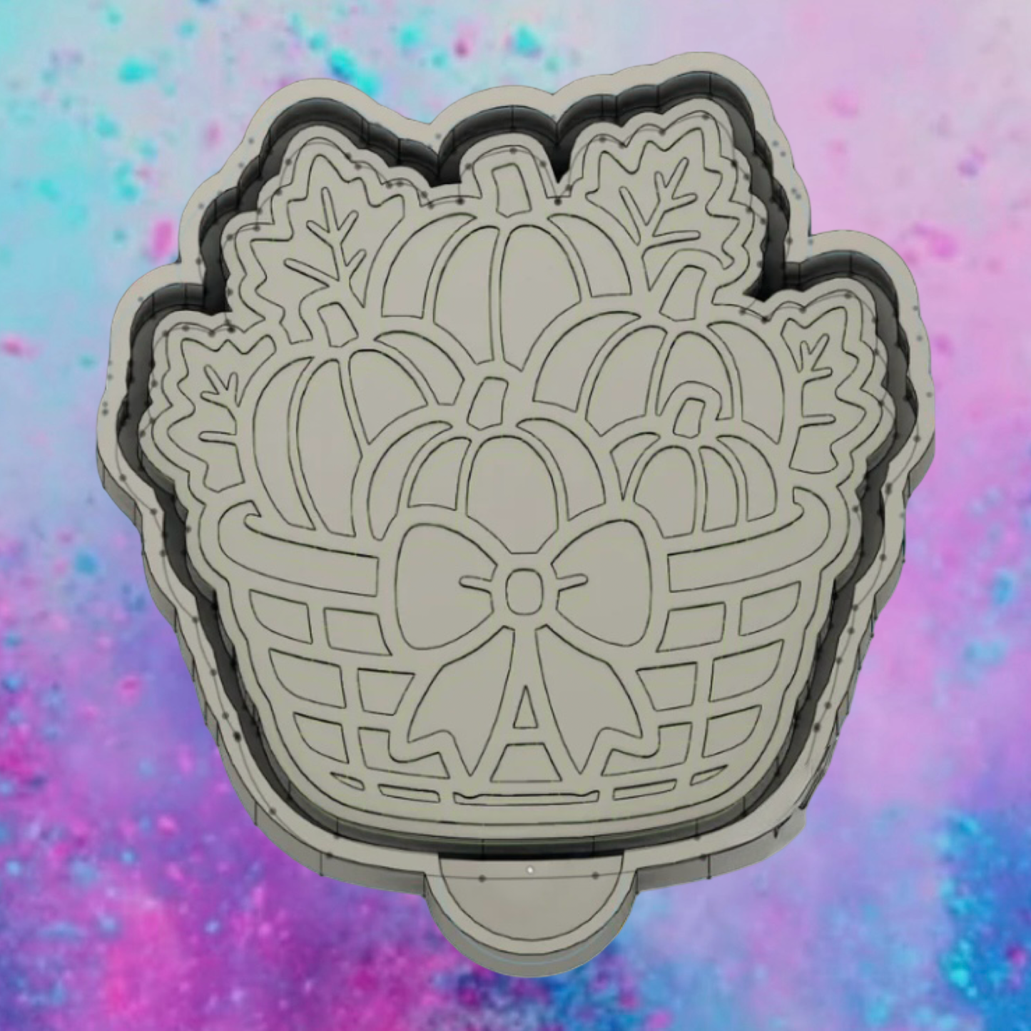 Pumpkin fall basket freshie mold