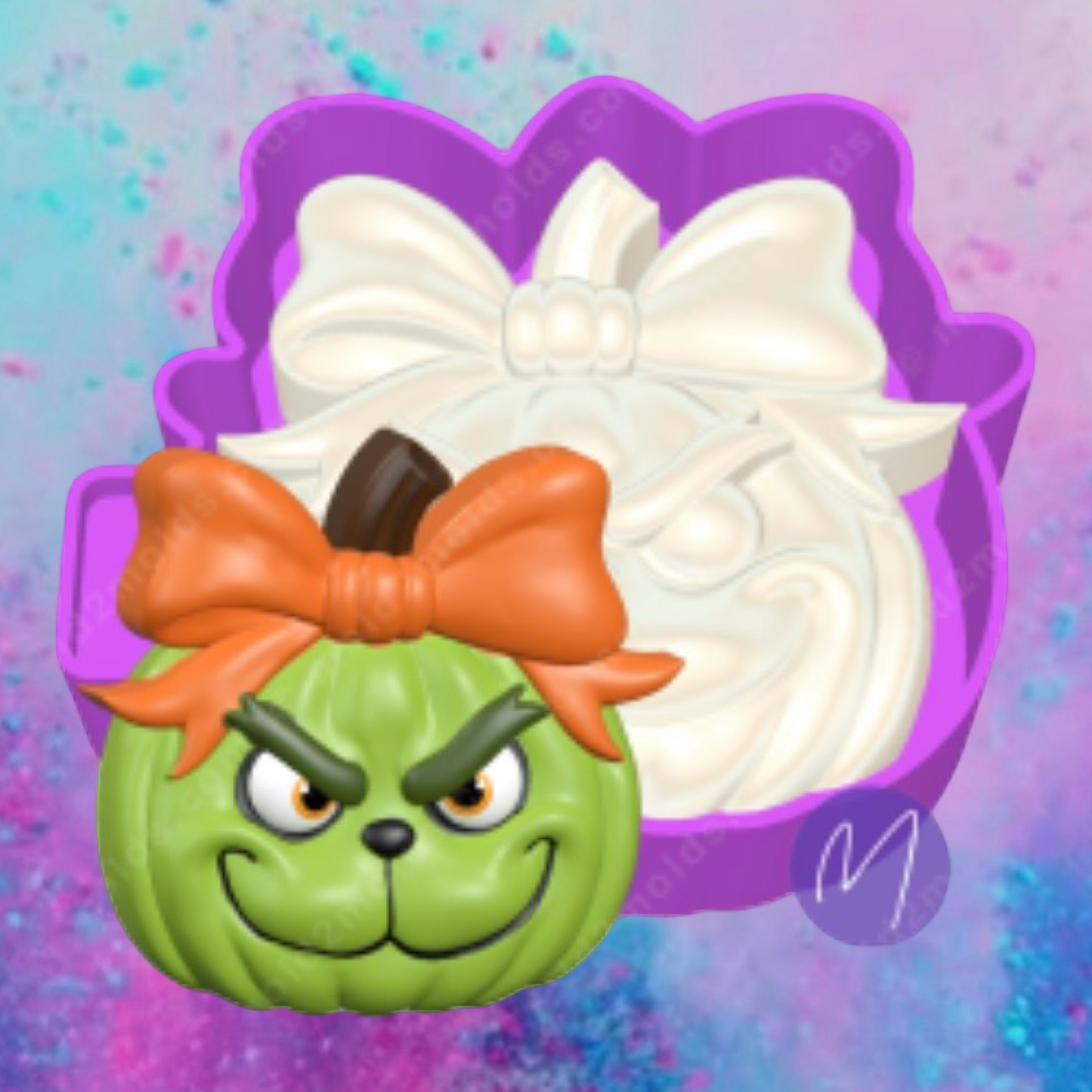 3D Grinch pumpkin freshie molds.