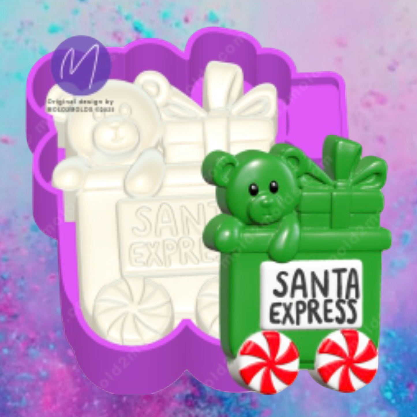 3D Santa Express freshie molds.