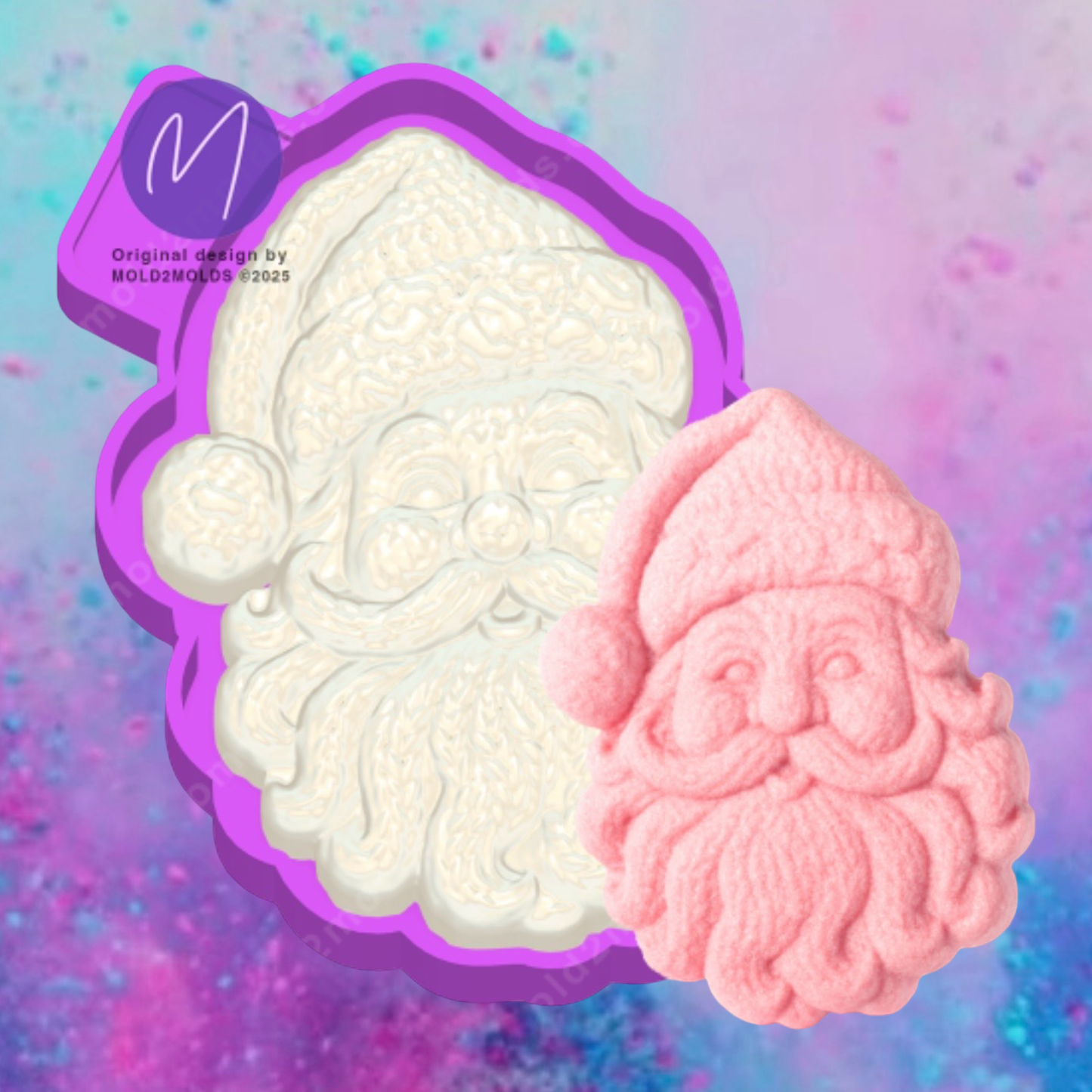 3D Santa crochet freshie molds.