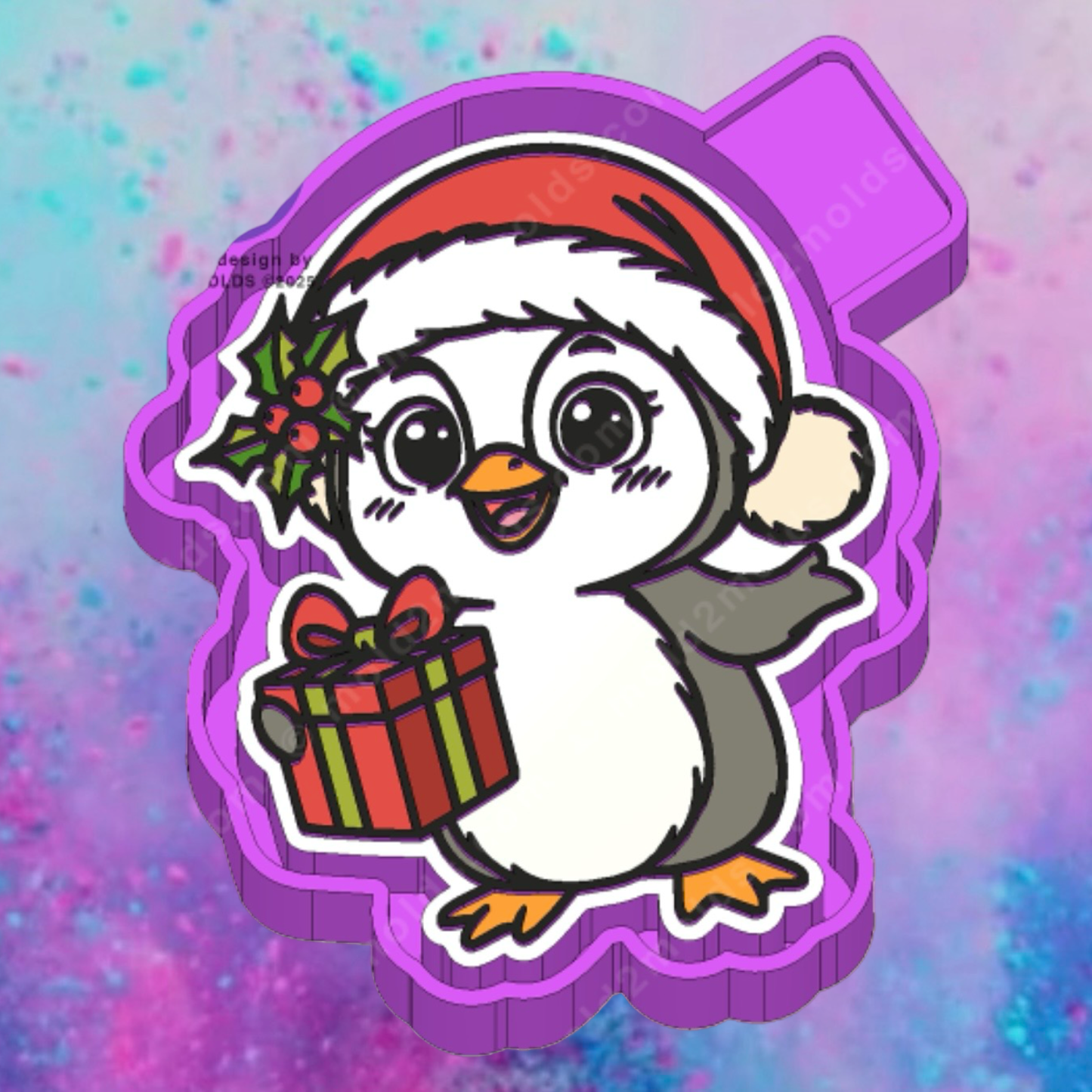 Christmas penguin freshie mold