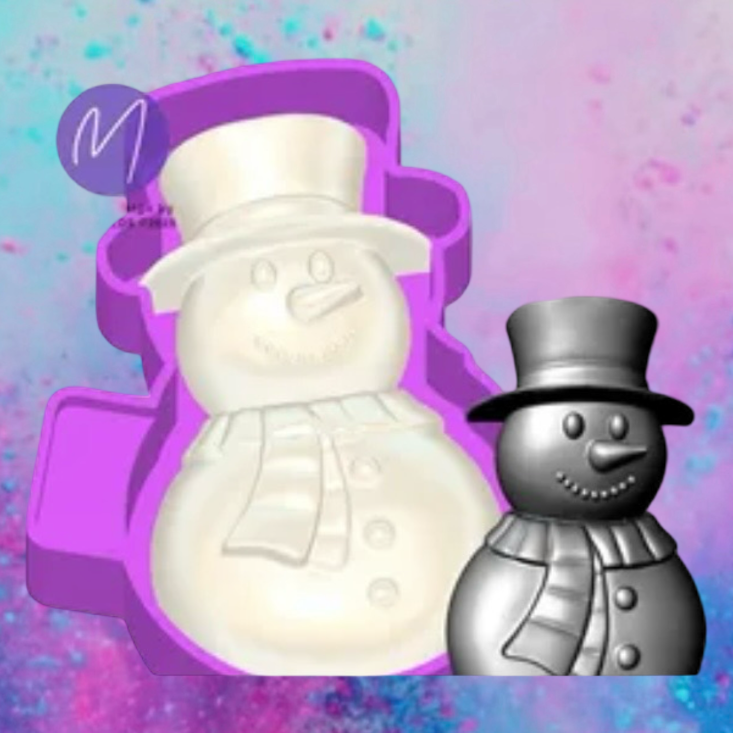 3D snowman freshie molds.