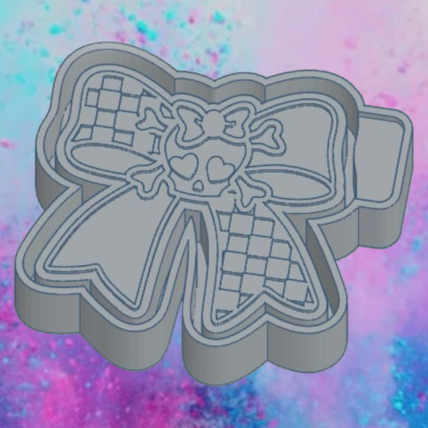 Skull bow freshie mold